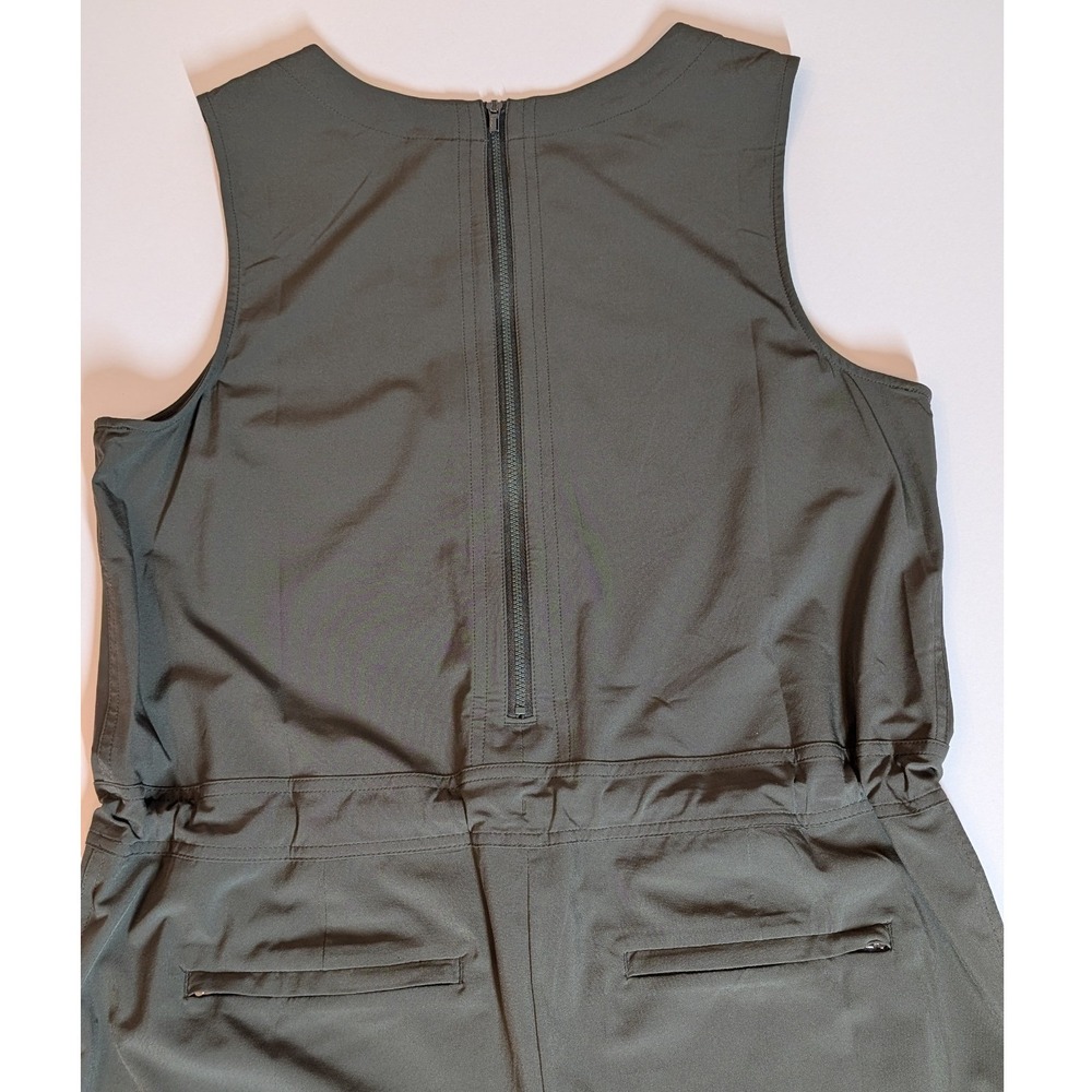 Athleta Topanga Jumpsuit Women M Gorpcore Utility Wide Leg Sleeveless V-Neck - Picture 8 of 11